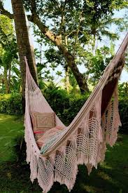 That triangle pergola is ready to support the hammock. 31 Heavenly Outdoor Hammock Ideas Making The Most Of Summer