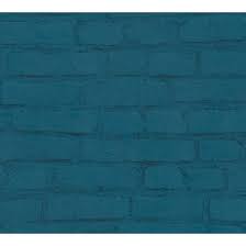 Papiers peints vintage et retro. A S Creation Papier Peint Intisse Neue Bude 2 0 Edition 2 Vintage Effet Briques Bleu Vert Noir Wall Art Fr