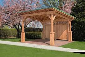 Lean To Style Pavilion Gazebo Lean To Outdoor Pavilion