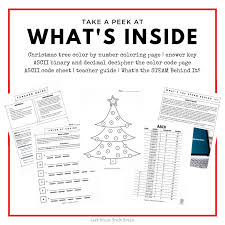 Colour the decimal 0.152 in red (in the template of rectangles) 3. Christmas Tree Color By Coding Christmas Coloring Page Left Brain Craft Brain