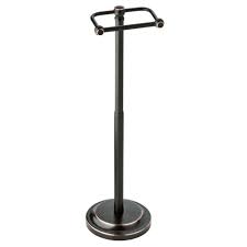 Find great deals on ebay for oil rubbed bronze toilet paper holders. Delta Porter Telescoping Pivoting Free Standing Toilet Paper Holder In Oil Rubbed Bronze 78451 Orb The Home Depot