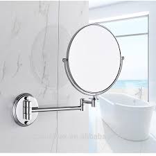 Wall Mounted Bathroom Folding Extendable Cosmetic Mirror With 3x Magnification Shaving Mirror Magnif Mirror Wall Bathroom Bathroom Mirror Round Mirror Bathroom