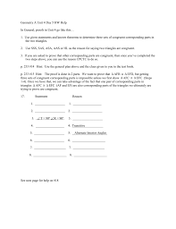 There are five ways to find if two triangles are congruent: Geometry A Unit 4 Day 5 Hw Help In General Proofs In Unit 4 Go