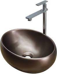 Some even include helpful features, such as soft close doors and seats, to make your small bathroom experience that bit more seamless. Tap Tile Wash Basin Dimension Matt Finish Round Design Countertop Tabletop Ceremic Bathroom Sink Basin Metallic Brown Oval Metallicbrown 1 Table Top Basin Price In India Buy Tap Tile Wash Basin Dimension