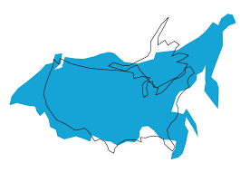 The worlds largest waterfall, niagara falls, is also on the border of the two countries. Siberia Usa Size Comparison Map Geocurrents