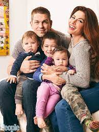 I'm only in it for the dog kids mask. Steve Howey And Sarah Shahi Our Twins Brought Us Closer Together People Com