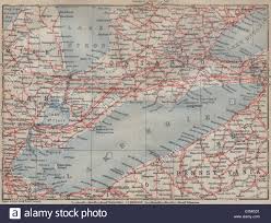 Buchen sie günstige flüge von detroit nach niagarafälle: Sudlichen Ontario Lake Erie Detroit Toronto Hamilton Cleveland Buffalo 1922 Karte Stockfotografie Alamy