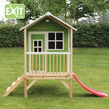 Gesund leben im vollholzhaus aus massivholzelementen macht den unterschied. Holz Kinder Spielhaus Flaches Stelzen Kinderspielhaus Stelzenhaus Grun Rutsche Spielhaus Kinderhaus Stelzenhaus Teilw Mit Rutsche Sandkasten Uvm