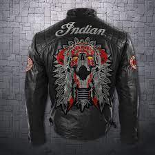 Men S Leather Jacket Indian Bravebiker Bravebiker Indian Jacket Leather Mens Jackets Men Fashion Leather Jacket Rock Leather Jacket Men
