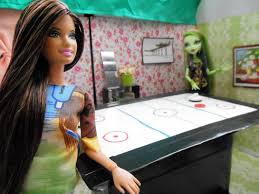 How To Make A Doll Air Hockey Table Air Hockey Table Barbie Furniture Tutorial Barbie Diy