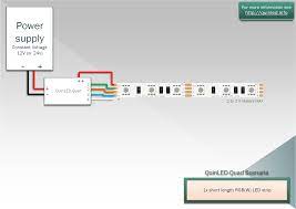 Wiring of the rgb 4 pin led: Quinled Quad Pinout Wiring Guide Quinled Info