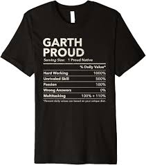 Garth, Michigan Proud Nutrition Facts Premium T-Shirt