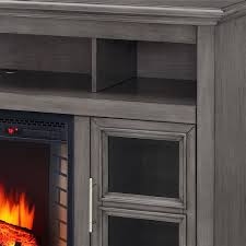 Real flame gel fireplaces ventless fireplaces portable indoor fireplaces filter by real flame 7720e calie electric fireplace media cabinet real flame 7720e 780 btu electric firebox realistic flame effects & ample media storage real flame fresno dark walnut electric fireplace a multi function remote control. Muskoka Newport 58 Tv Stand Electric Fireplace Dark Grey 370 115 205 Rona