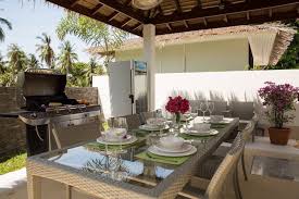 Ottoman offers cushy extra seating in the living room. Villa Pina Colada 6 Bedroom Samui Estate