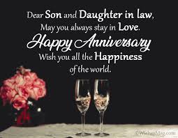 Happy anniversary wishes to daughter and son in law. Anniversary Wishes For Son And Daughter In Law Wishesmsg