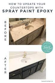 Essentially you paint bathroom countertops with a strong and durable product. How To Update Your Countertops With Appliance Epoxy Beneath My Heart