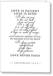 Our 1 corinthians 13 canvas art is stretched on 1.5 inch thick stretcher bars and may be customized with your choice of black, white, or mirrored sides. 1 Corinthians 13 Greeting Cards Fine Art America
