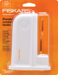 This scissor sharpener is an excellent pick for anyone relying on sharp scissors to get their job done. Amazon Com Fiskars Desktop Universal Scissors Sharpener 198620 Arts Crafts Sewing