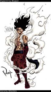 A normal human wouldn't be able to withstand this kind of pressure on its veins' walls. Fan Art Luffy Gear 4 Snake Man