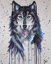 Wolfe Wolf Painting Wolf Artwork Wolf Art