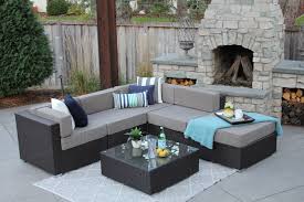 Halsted 6 Piece Wicker Patio Sofa Sectional Meldecco Patio Furniture