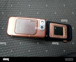 Flip phone Nokia 7390. Retro telephone ...