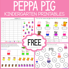 They each have 6 lines jr. Peppa Pig Kindergarten Printables 1 1 1 1