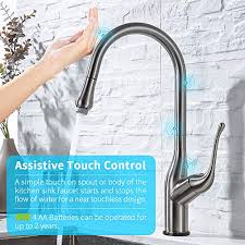 Switch to choose the sensor mode & normal mode. Touchless Kitchen Faucet Dual Sensor Dalmo 5f Pull Down Sprayer Kitchen Faucet Single Handle Sensor Kitchen Sink Faucet With 3 Modes Pull Down Sprayer Brushed Nickel Sink Faucet Pricepulse