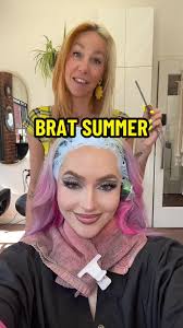 brat girl summer with fresh hair from @elissa wolfe 💚💜 #greenhair  #purplehair #hairdye #haircolor #hairsalon #hairtransformation #360 #brat  #bratsummer