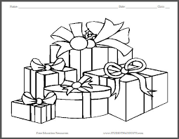 Set off fireworks to wish amer. Wrapped Christmas Gifts Coloring Page Student Handouts