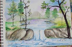 Few Drawing Water Color Painting From My Sketch Book Mr Naresh Kumar Notice the light effect (3) that give us a sense of depth. few drawing water color painting from