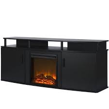 70 Inch Black Fireplace Tv Stand Elian Tv Stand For Tvs Up To 70 With Fireplace Included Fireplace Tv Eclectic Bedroom Fireplace Tv Stand