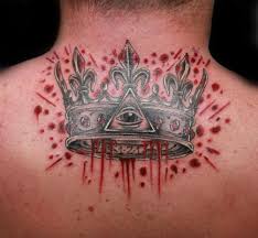 Blood sweat & tears tattoo. Back Crown Blood Tattoo By Fatink Tattoo