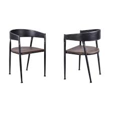 Today S Mentality Cohen Silver Brushed Gray With Rustic Pine Wood Seat Dining Chair Set Of 2 Tmchslwthd The Home Depot Dining Chairs Metal Dining Chairs Black Dining Chairs