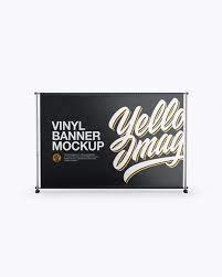 Download Glossy Vinyl Banner Mockup Front View In Outdoor Advertising Mockups On Yellow Images Object Mockups Mockup Free Psd Mockup Free Download Vinyl Banners