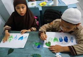Sesuai dengan perkembangan kemampuan kami dalam melukis. Berkarya Seni Lukis Dengan Teknik Cap Tempel Sdit Smpit Wirausaha Indonesia