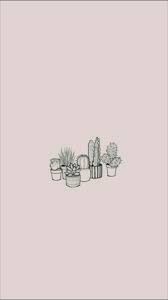 Aesthetic Black And White Cactus Drawing Cactus Fond Rose Pale Cute Simple Wallpapers Thought Wallpaper Aesthetic Iphone Wallpaper