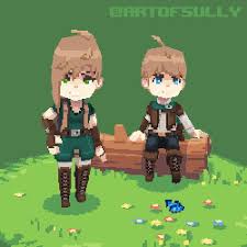 Low Poly 3d Models With A Pixelated Texture Style Pixel Art Characters Pixel Art Tutorial Pixel Art