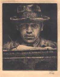 Axel Fridell (Swedish, 1894-1935), Portrait of fellow artist Einar Forseth,  1915. Oil