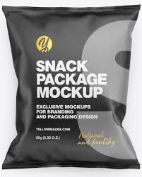 You can also change the background of the mockup scenes. Kraft Snack Package Mockup In Flow Pack Mockups On Yellow Images Object Mockups