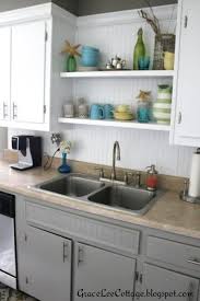 Grace Lee Cottage Updating Old Kitchen Cabinets By Using Crown Molding Beadboard Kitchen Old Kitchen Cabinets New Kitchen Cabinets