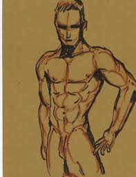 Zygote scenes is a collection of scenes created by zygote media group with annotations identifying anatomical landmarks. Male Nude Muscular Anatomy Ink Marker Drawing Fine Art Signed By Artist 8 5x11 Ebay