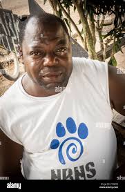 A man in Hopkins, Belize Stock Photo
