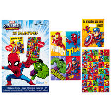 Avengers the silver age tales of suspense chase card set 41 cards. Hallmark Avengers Valentine S Day Cards 32 Cards 35 Stickers 1 Teacher Card Walmart Com Walmart Com