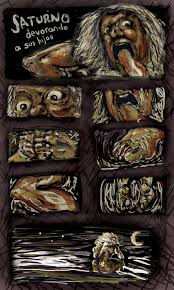According to the traditional interpretation, it depicts the greek myth of the titan cronus (in the title romanized to saturn), who, fearing that he would be overthrown by one of his children, ate each one upon their birth. Saturno Devorando A Sus Hijos By Dianazela On Deviantart