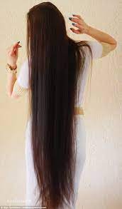 Russian Woman With Five Foot Long Hair To Calves Nicknamed Rapunzel Long Face Hairstyles Really Long Hair Long Hair Girl