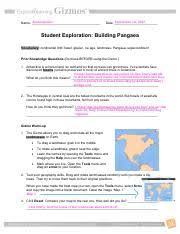 At a transform boundary, the plates move in a direction that is parallel to the boundary line. Student Exploration Building Pangaea Answer Key Docx Student Exploration Building Pangaea Answer Key Download Student Exploration Building Pangaea Course Hero