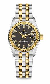 As a swiss watch manufacturer titoni is producing high quality mechanical watches since 1919. Titoni Ladies Cosmo Queen Automatic Swiss Made Watch