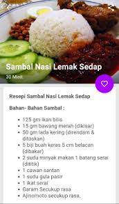 Selanjutnya, buat sambal nasi lemak. Resepi Sambal Nasi Lemak For Android Apk Download