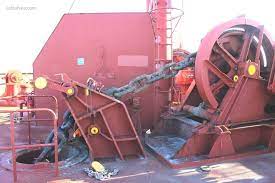 Describe the anchor handling arrangements from hawse pipe to spurling pipe. Anchoring System And Its Components On Board Ships